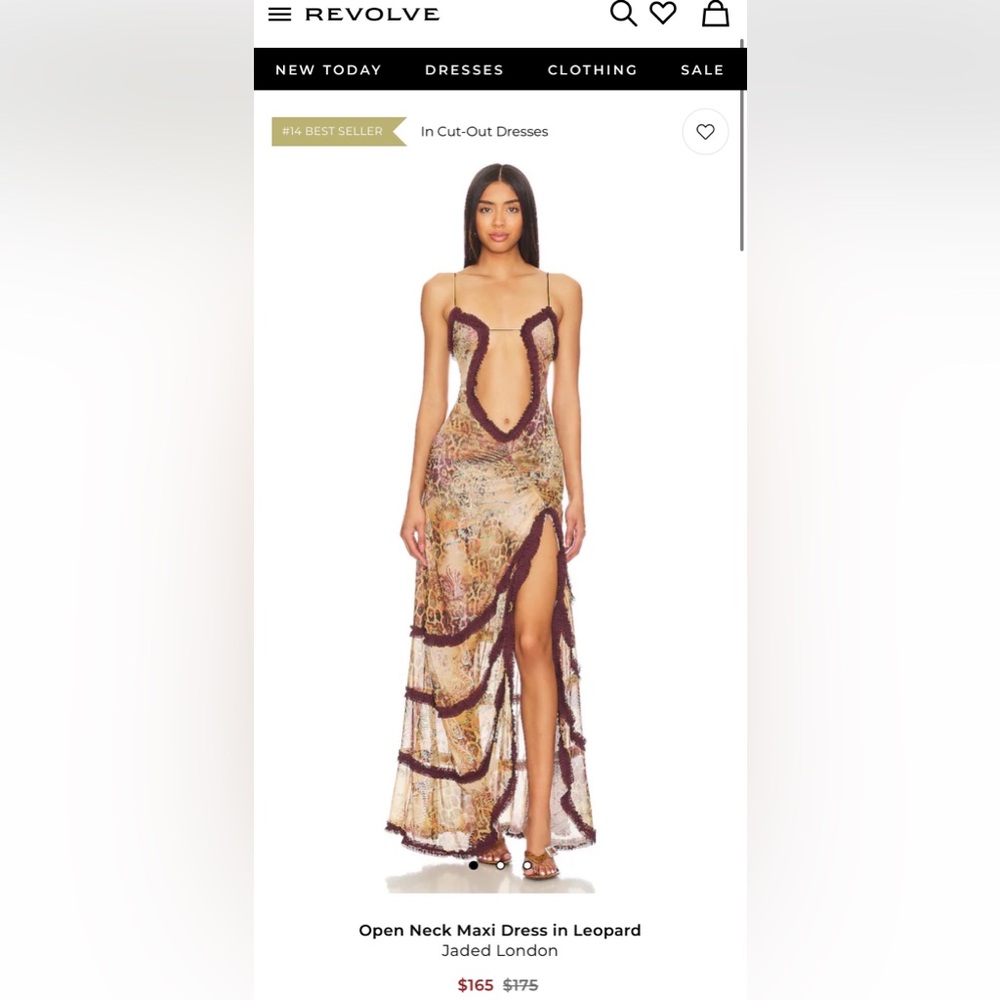 Jaded London x Revolve Open Neck Maxi Dress in Leopard